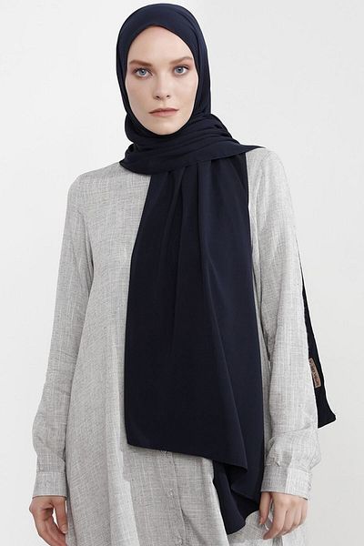 Belifanti Collection Medina Silk Shawl Navy Blue