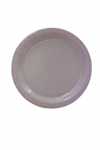 TURKUAZ PARTY Cardboard Plate 8 Pieces - Pastel-purple - 23 Cm