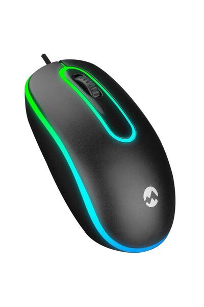 Everest SM-166 Q USB yedi değişken ışıklı siyah mouse