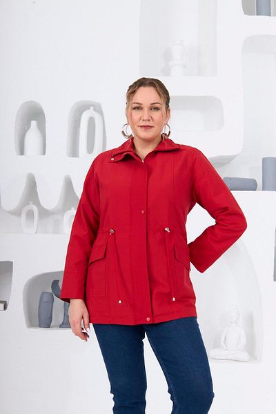 Women's plus size red trench coat store