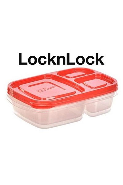 locknlock EzLock Rectangle Container Set - 965ml (Set of 2)