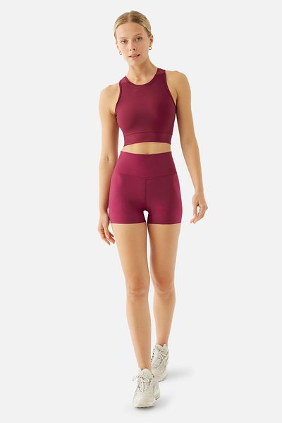 Superstacy Claret Red Emily Sports Short Tights