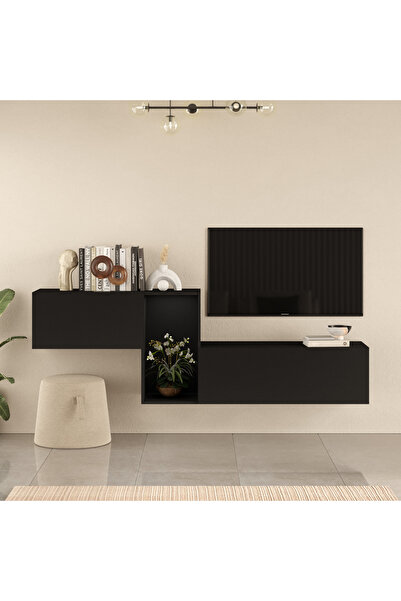 Yurudesign Redkeep Tv Ünitesi Siyah 227cm KBL2-LB