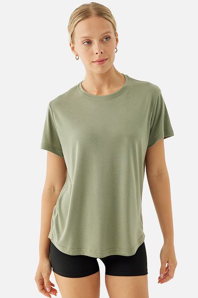 Superstacy Sophia Light-Weight Khaki T-Shirt