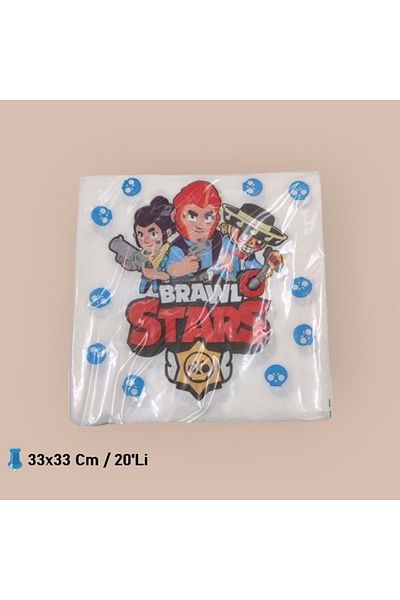 TURKUAZ PARTY مناديل ورقية 33x33 سم - 20 قطعة - براول ستارز - 33x33 سم