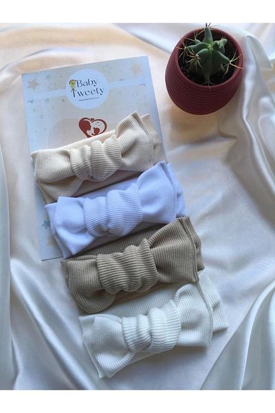 Baby Tweety 4 Pieces Combination Handmade Baby Girl Bandana