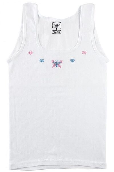KEYAL Tricou cu nervuri Tutku pentru fete, alb, pachet de 6 Elf568tut01666