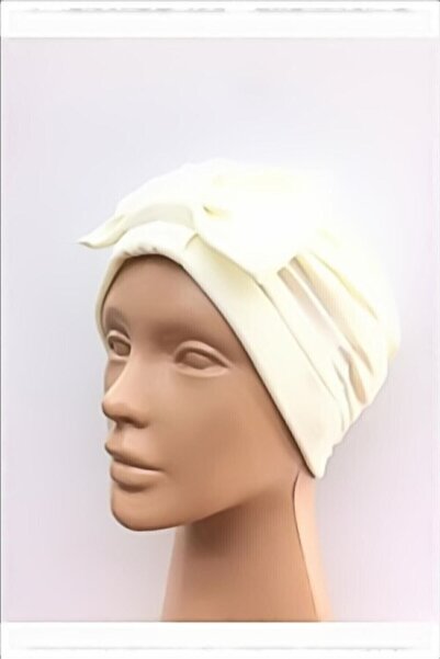 Belifanti Collection غطاء رأس حجاب خارجي كريمي بفيونكة