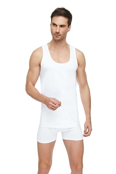 Pardon Men&#39;s White Combed Cotton Undershirt, 100% Cotton 1&#39; Pack