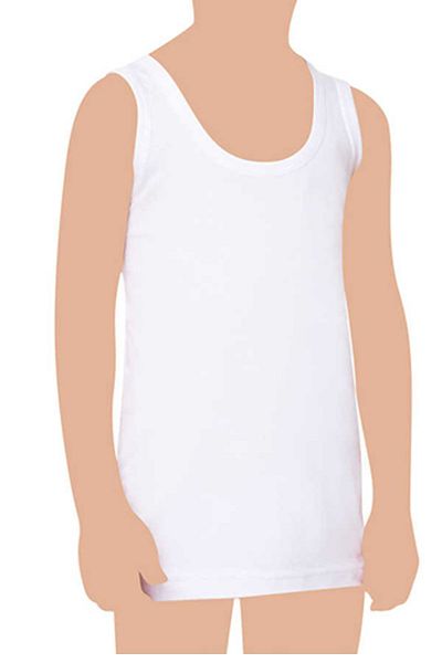 Belifanti Collection Boy's Cotton Combed Tank Top 3 Pack White