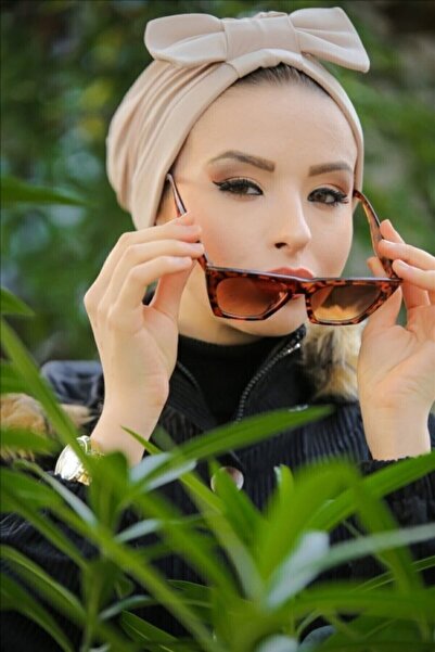 Belifanti Collection Fiyonklu Bej Dış Tesettür Bone