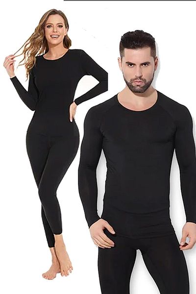 Belifanti Collection Термо комплект унисекс бельо - Долен и горен комплект Черна шапка