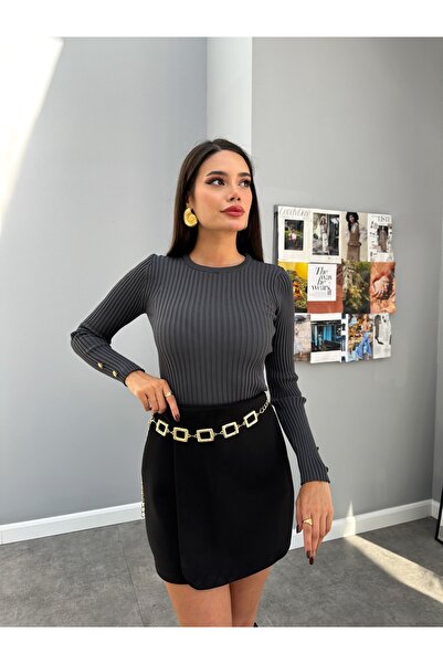 ESRAHELVACI Black Front Layer Mini Skirt