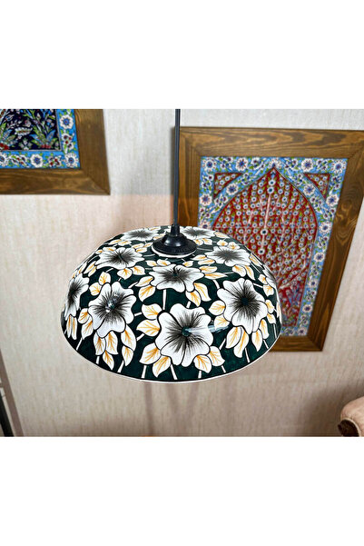 Çini Evi Düğün Hediyesi Gül Motifli Çini Avize