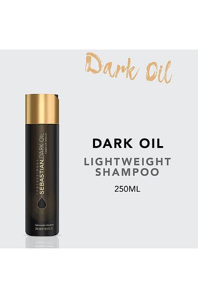 SEBASTIAN Sebastian Dark Oil Lightweight Shampoo - Gives Volume 250 Ml, Daily Use, Cyt 4512457878 -**