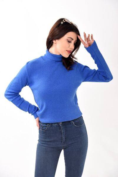 Belifanti Collection Жіночий светр з коміром-стійкою, облягаючий, Saks