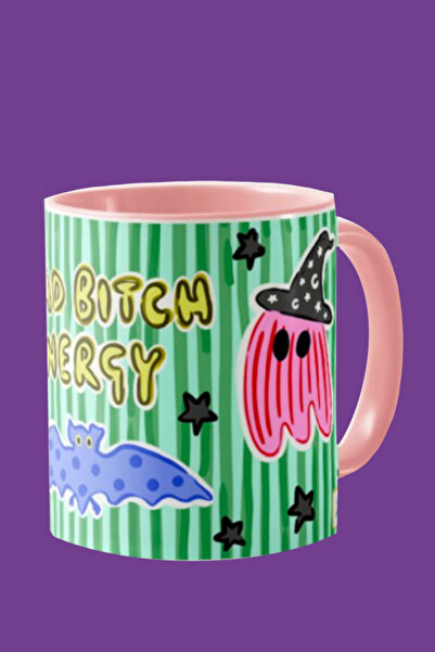 Hello Melody Mug Series "BAD bitch ENERGY" Mug - Digital Printing with Original Design 9.5x8 Cm
