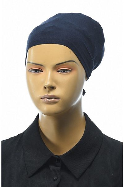 İpek Plain Hijab Combed Cotton Bonnet 1 Pack - Navy Blue