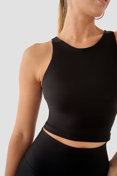 Superstacy Jane Medium Supported Black Sports Bustier
