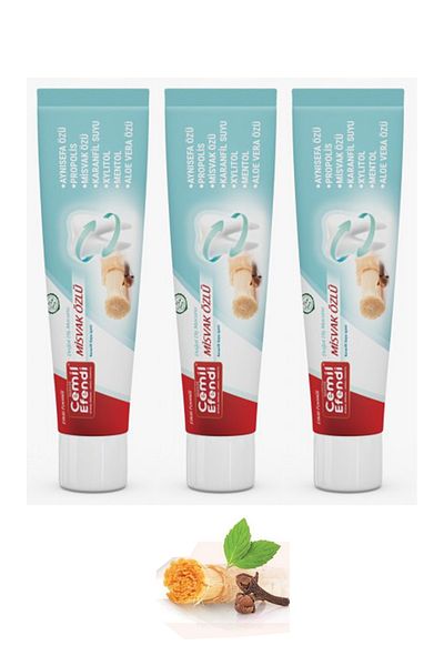 AC BOX 3 Pieces of Miswak Extract Clove Water Toothpaste 100 Ml