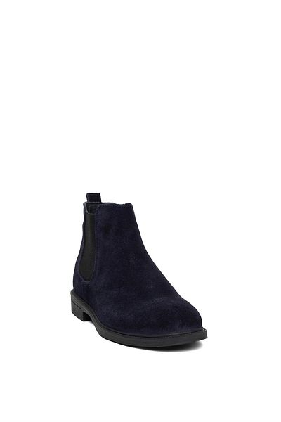 Ayakkabı Fuarı Elit Sl01N Men's Genuine Leather Chelsea Boots Navy