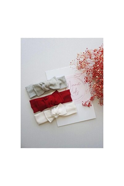 MinnieKids Set de 3 bandane pentru bebeluși cu nervuri (KGE)