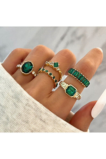 MURASSA BUTİK Minimal Vintage Çoklu Yüzük Seti