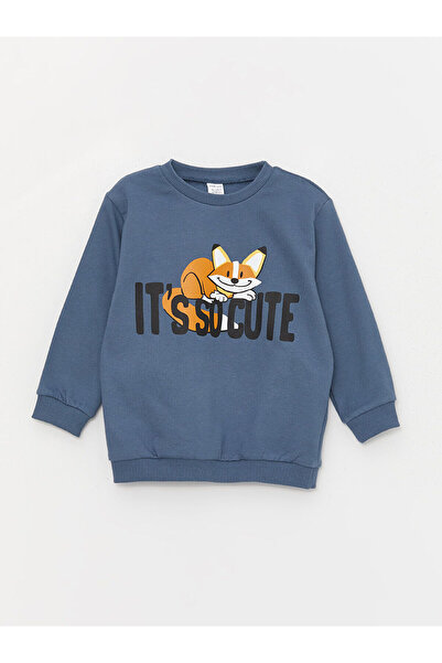 LC Waikiki Lw mikina s dlouhým rukávem s výstřihem a potiskem pro chlapečka, sada 2 kusů