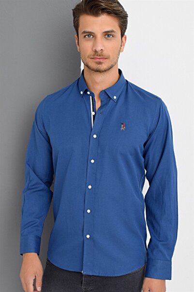 Dewberry G674 Men's Shirt-Indigo
