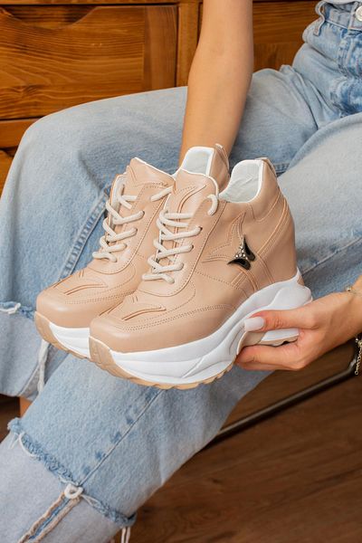 Modanizm Lydia Hidden Heel Nude Sneakers