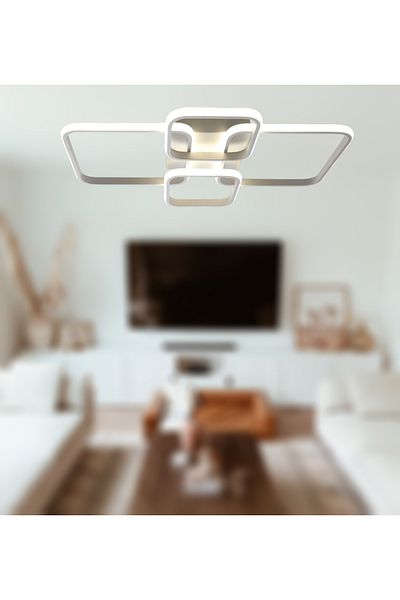 TT AYDINLATMA Tt500-4-By Tt Lighting (3 Color Light Modules) Matte White Plophonier 4 Led Chandelier