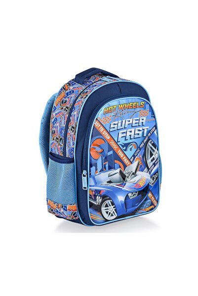 HOT WHEELS Lisanslı Okul Çantası - Beslenme Çantası Set - Kalem Kutusu ve Suluk&Matara Hediye
