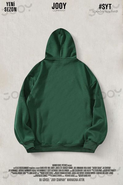 Jooy Company Φούτερ με κουκούλα Los Angeles Green 3 Thread Hoodie