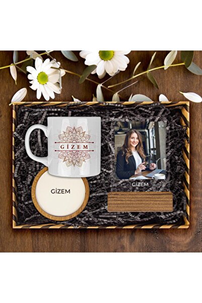 EJOYA Kişiye Özel Fotoğraflı Akrilik Çerçeve & Bardak Altlığı & Kupa Hediye K...