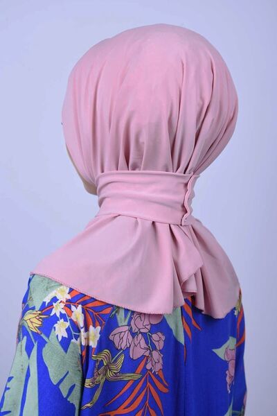 Belifanti Collection Women's Hijab Snap Bonnet Sandy Hijab Neck Collar Bonnet Pink