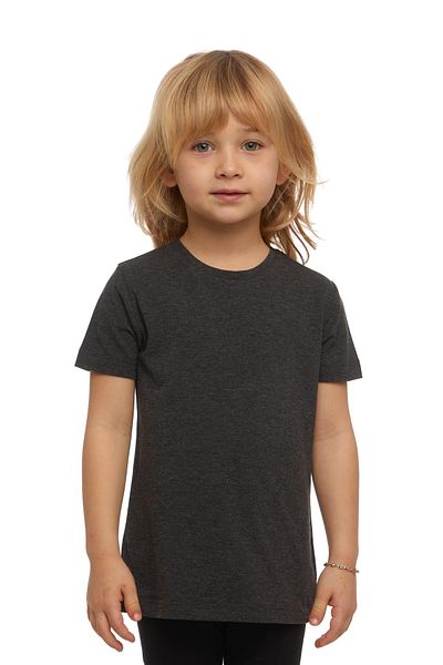LOVETTI UniSex KidS T-Shirt - Anthracite, Crew Neck, Short Sleeve