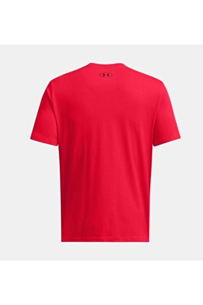 Under Armour Men's Cotton Regular Fit Round Neck Red T-Shirt 1386793 -600