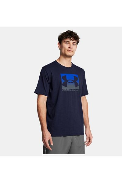 Under Armour Ανδρικό μπλουζάκι από βαμβακερό κανονικό στρογγυλό λαιμό Navy Blue 1386793 -410