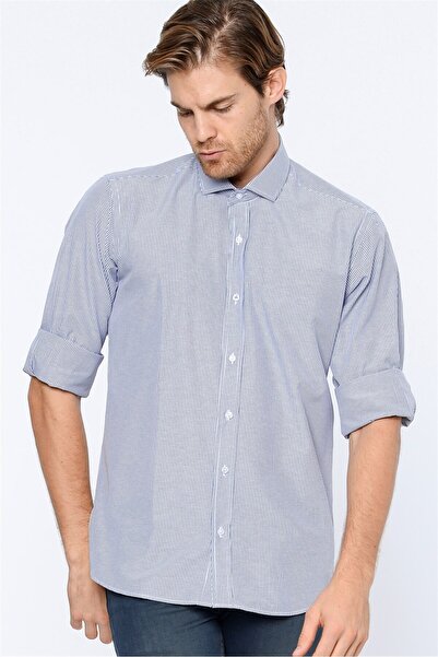 Dewberry G601 Men's Shirt-Dark Blue