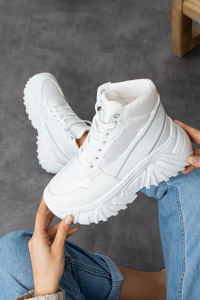 Modanizm Moreno White Sports Boots