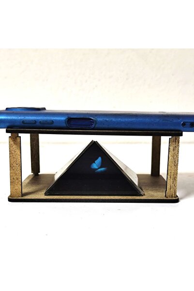 Eğitici Hobi 3D Hologram Standı V2 Akıllı Telefon ile Net 360° Görüntü Ekranı