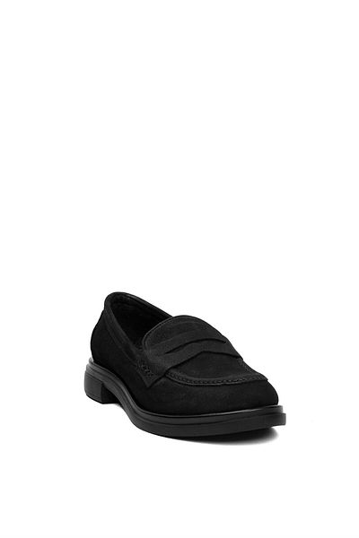 Mammamia D24KA-200 Pantofi casual de damă din piele naturală nubuc neagră