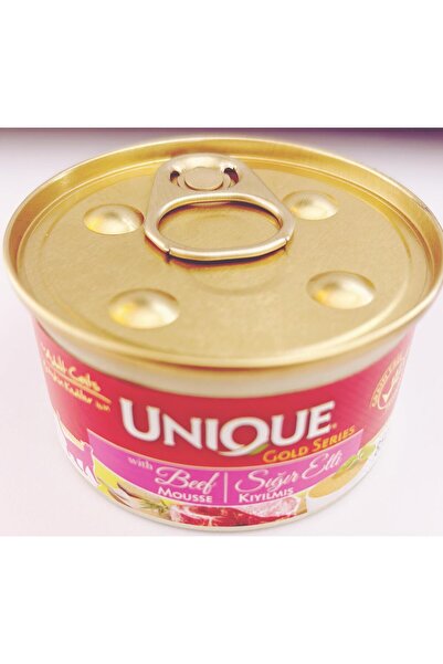 Unique Gold Series Cat Mousse Kıyılmış Beef Sığır Etli Tahılsız Kedi Konserve...
