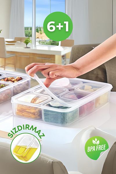 GRİMOR Life 7 Li Leak Proof Refrigerator Organizer Icebox Deep Freezer Storage Container - Meat Mincer Meat Water