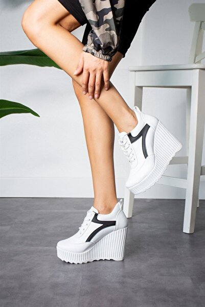 Modanizm Allen Beyaz Platform Spor Bot