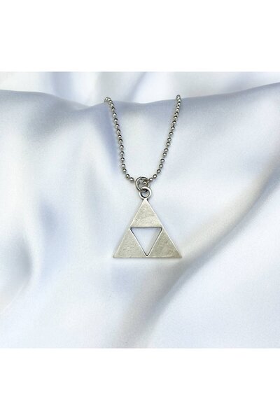 Herşey Nota قلادة The Legend Of Zelda المثلثة الفضية