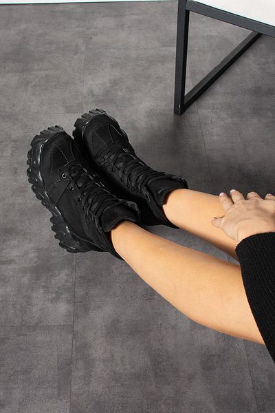 Modanizm Aurelia Black Suede Boots
