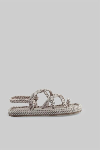 sovrana Beige Sandals - Thin Sole