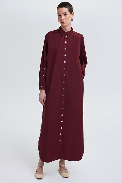 Touché Privé Poplin Dress - Button Detail
