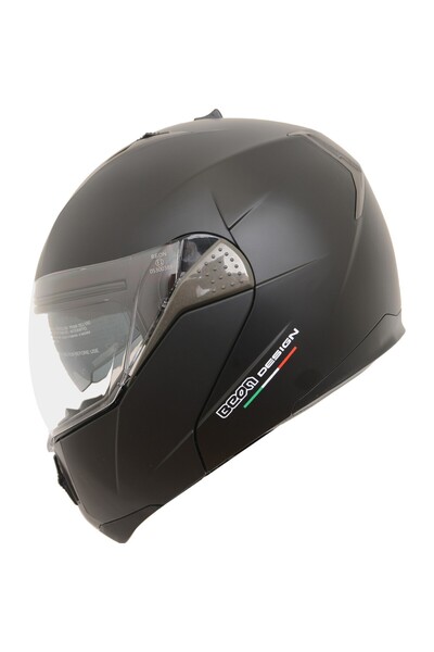 Genel Markalar Beon B700 Güneş Gözlüklü Çene Açılır Kask Mat Siyah